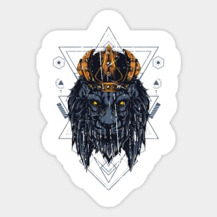 Crown Lion Sticker